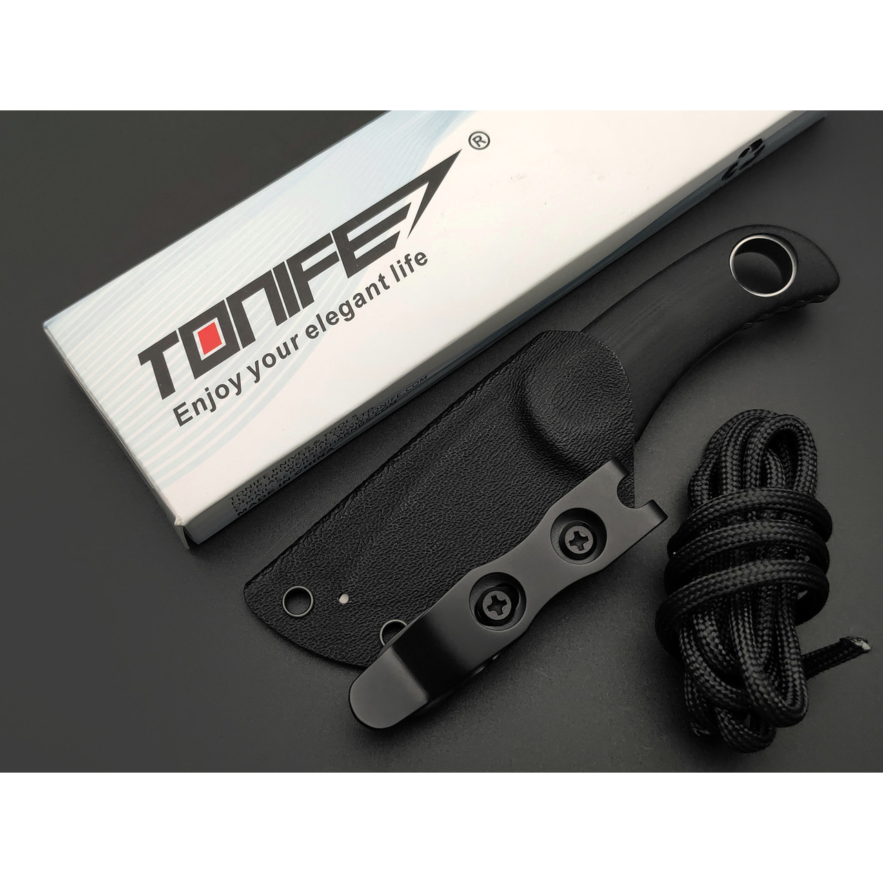 Tonife нож Runer HKT2021BK-S сталь 8Cr14MoV satin, рукоять G10 black