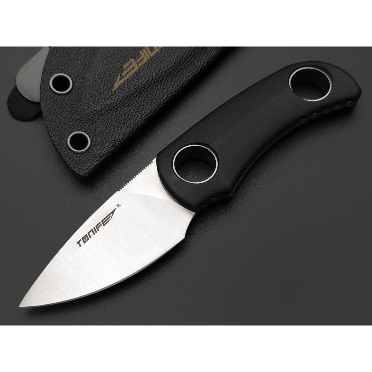 Tonife нож Runer HKT2021BK-S сталь 8Cr14MoV satin, рукоять G10 black