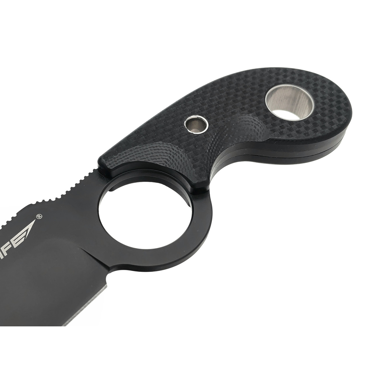 Tonife нож Crescent Black HKT2022BK-S сталь 8Cr14MoV black titanium, рукоять G10