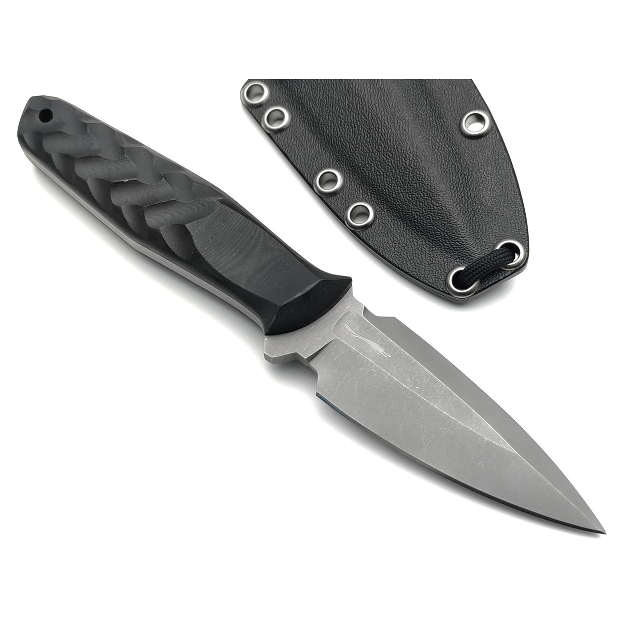 Волчий Век нож Стрелка сталь 95Х18 WA стоунвош, рукоять G10 black, пины карбон