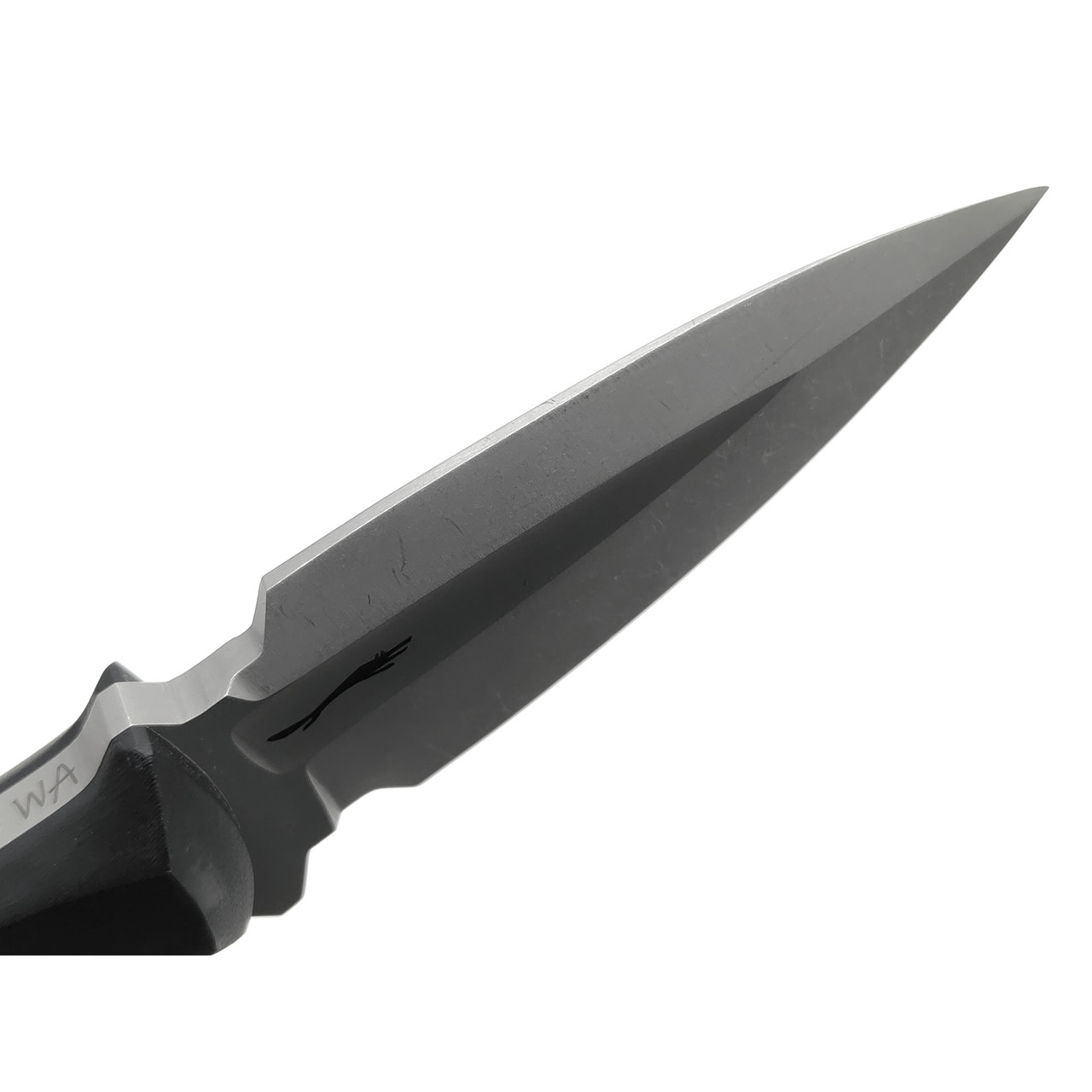Волчий Век нож Стрелка сталь 95Х18 WA стоунвош, рукоять G10 black, пины карбон