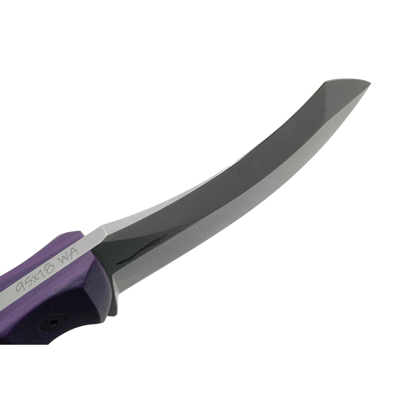 Волчий Век нож Кондрат 10 сталь 95Х18 WA стоунвош, рукоять G10 purple