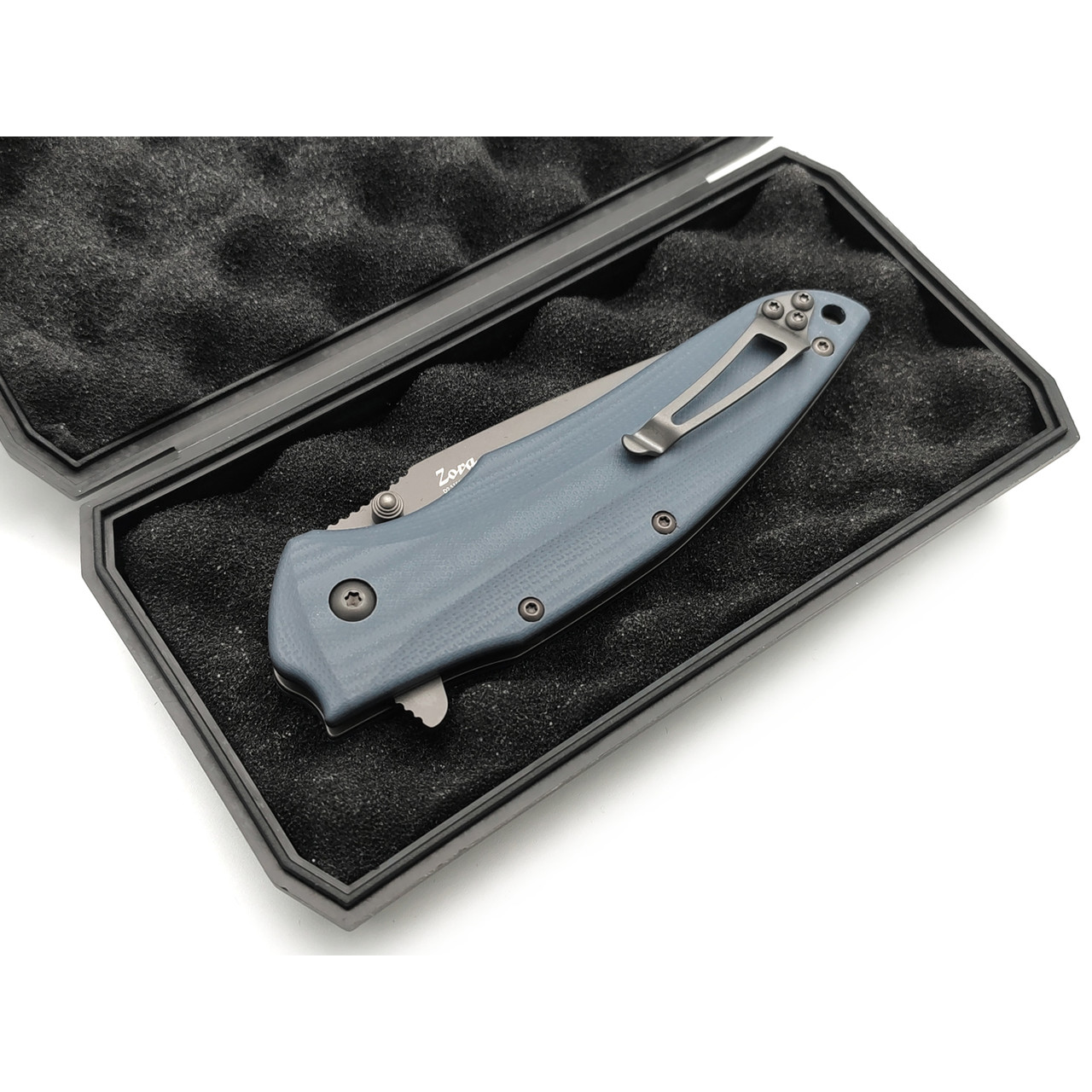 Kizlyar Supreme складной нож Zorg сталь D2 gray titanium, рукоять G10 Gray