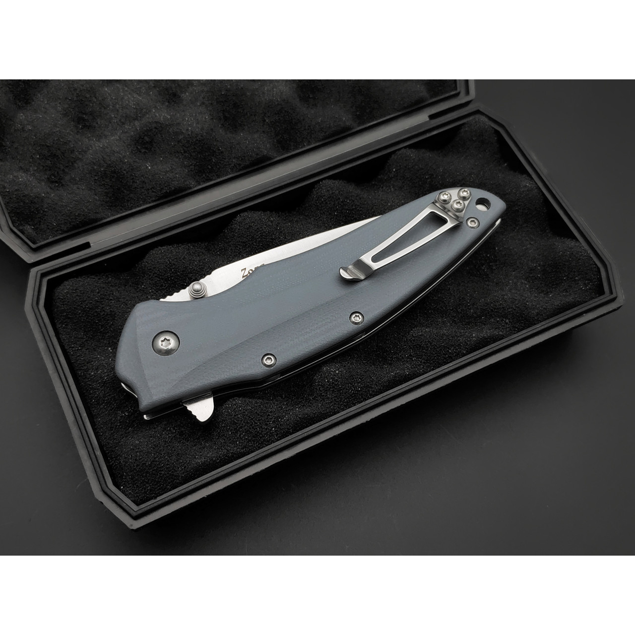 Kizlyar Supreme складной нож Zorg сталь Aus-8 satin, рукоять G10 Gray