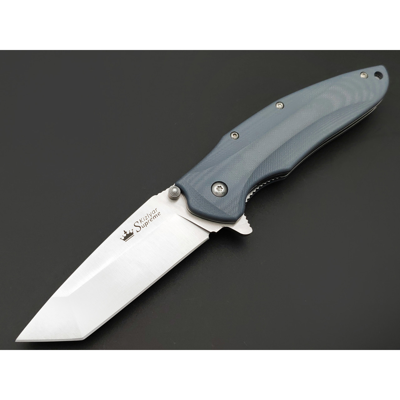 Kizlyar Supreme складной нож Zorg сталь Aus-8 satin, рукоять G10 Gray