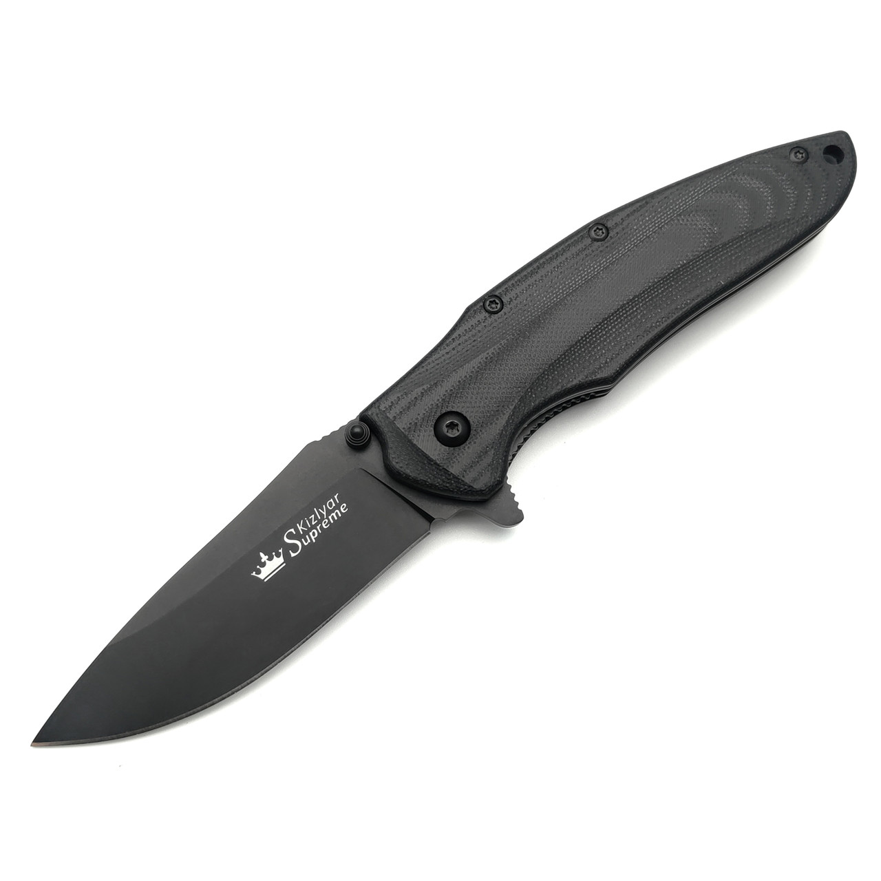 Kizlyar Supreme складной нож Zedd сталь Aus-8 black titanium, рукоять G10 black