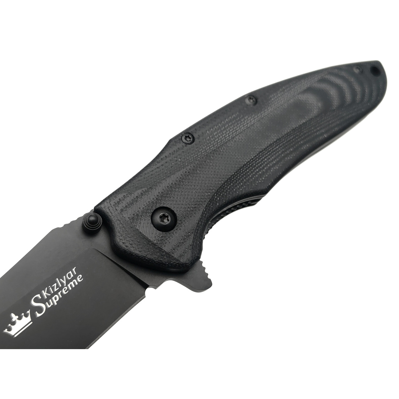 Kizlyar Supreme складной нож Zedd сталь Aus-8 black titanium, рукоять G10 black