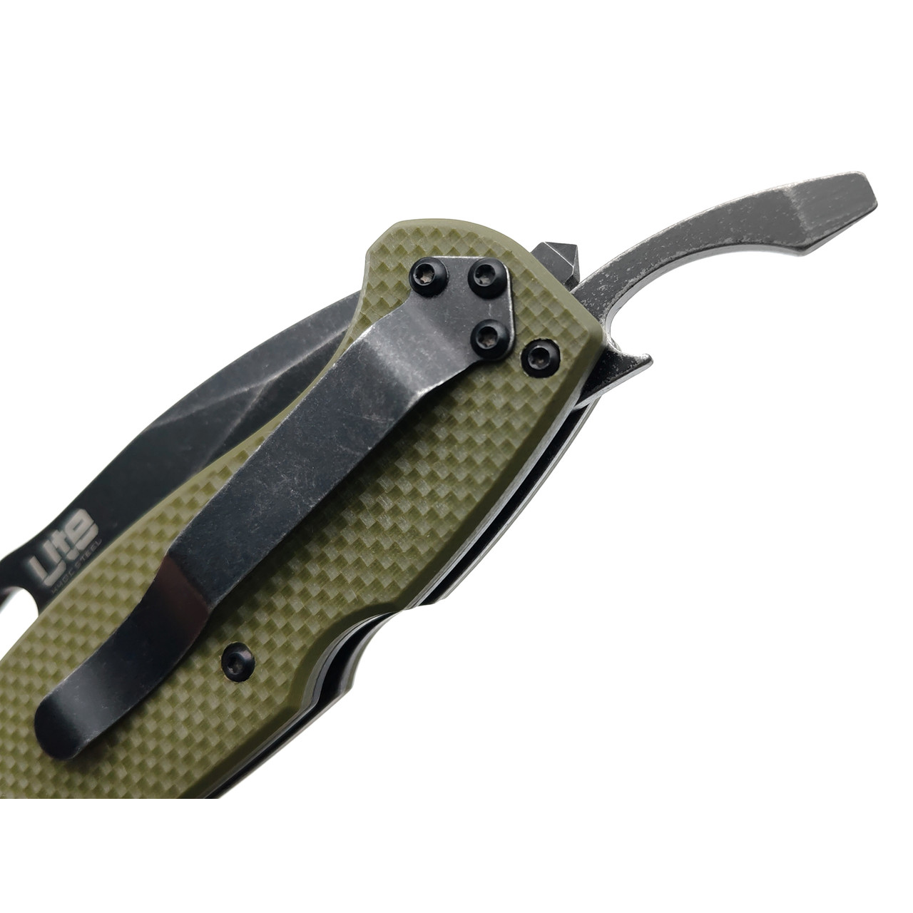 Kizlyar Supreme складной нож Ute сталь 440C блэквош, рукоять G10 green