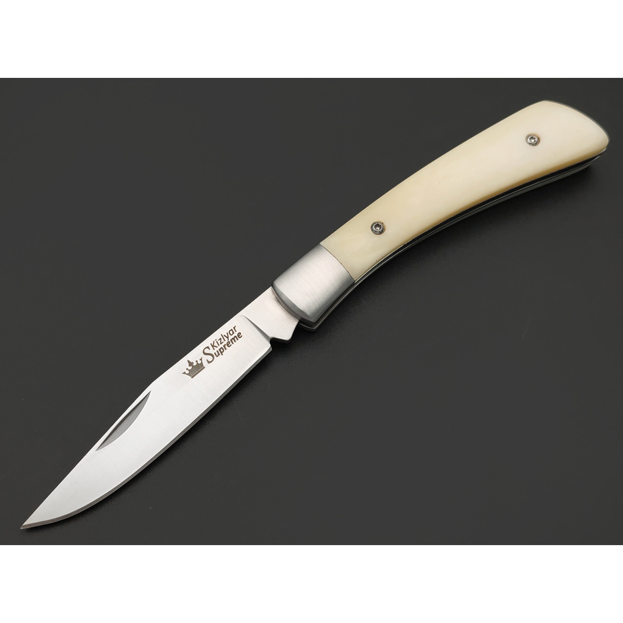 Kizlyar Supreme складной нож Gent сталь 440C satin, рукоять Кость