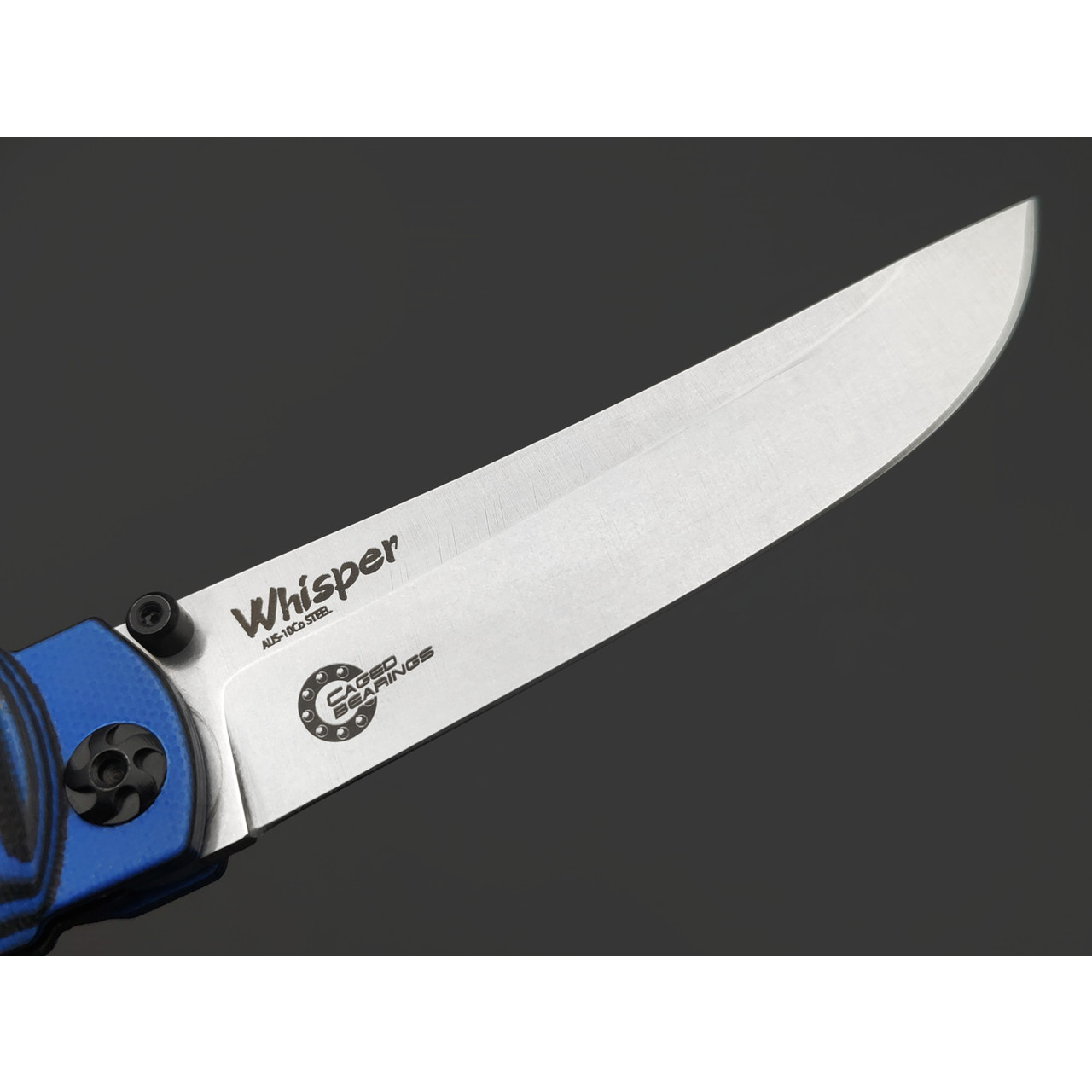 Kizlyar Supreme складной нож Whisper сталь Aus-10Co стоунвош, рукоять G10 black & blue