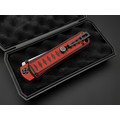 Kizlyar Supreme складной нож Whisper сталь D2 стоунвош, рукоять G10 black & red