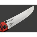 Kizlyar Supreme складной нож Whisper сталь D2 стоунвош, рукоять G10 black & red