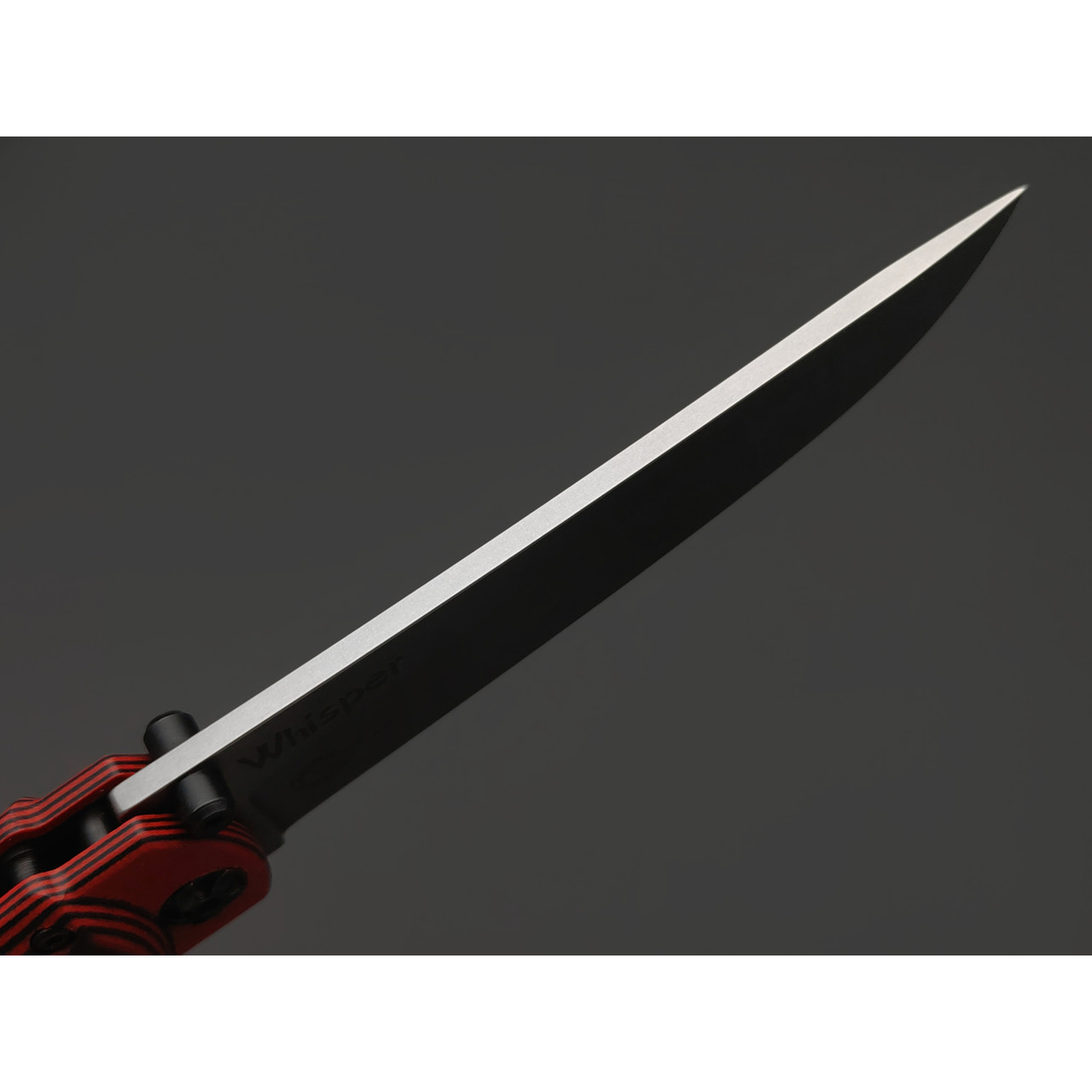 Kizlyar Supreme складной нож Whisper сталь D2 стоунвош, рукоять G10 black & red