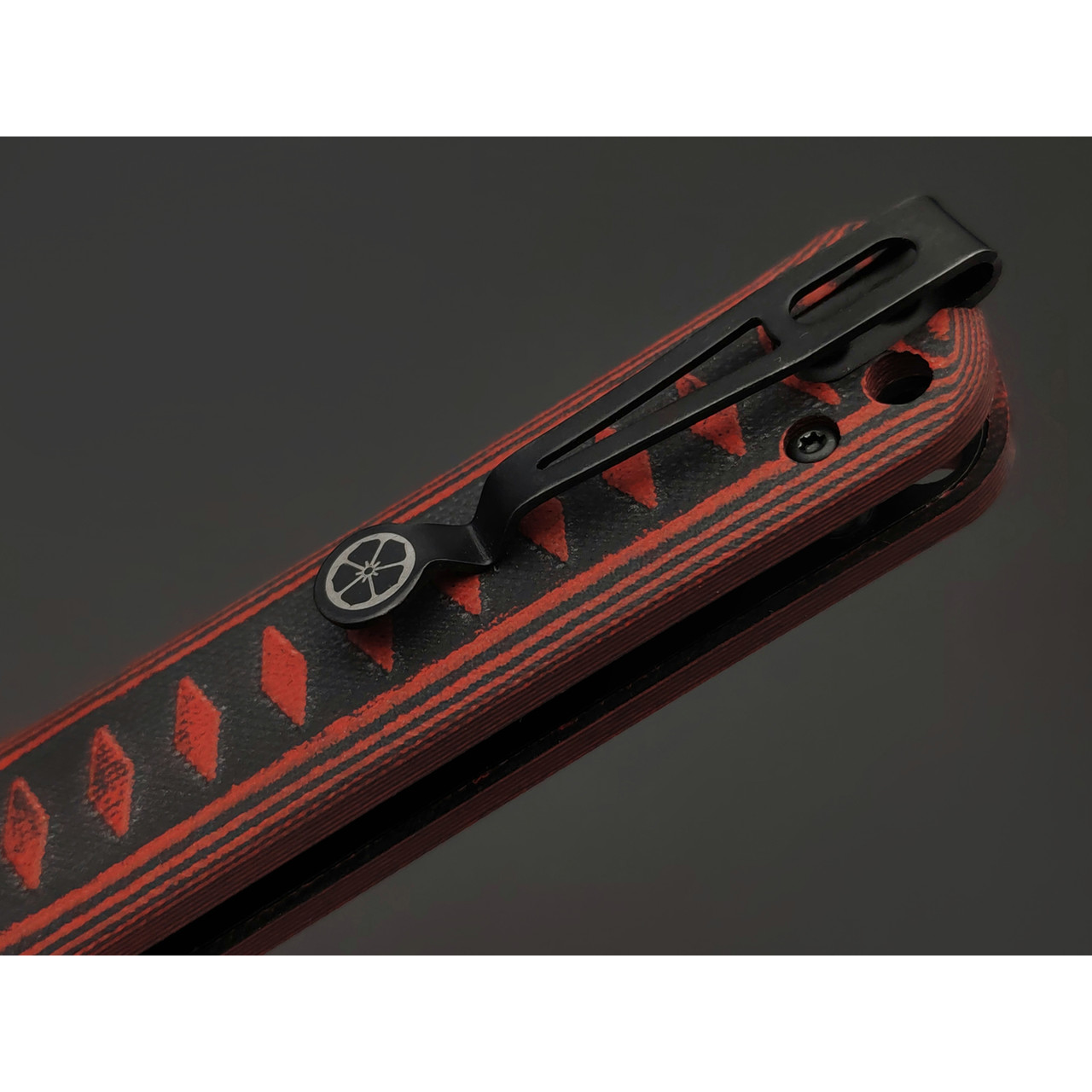 Kizlyar Supreme складной нож Whisper сталь Aus-10Co стоунвош, рукоять G10 black & red