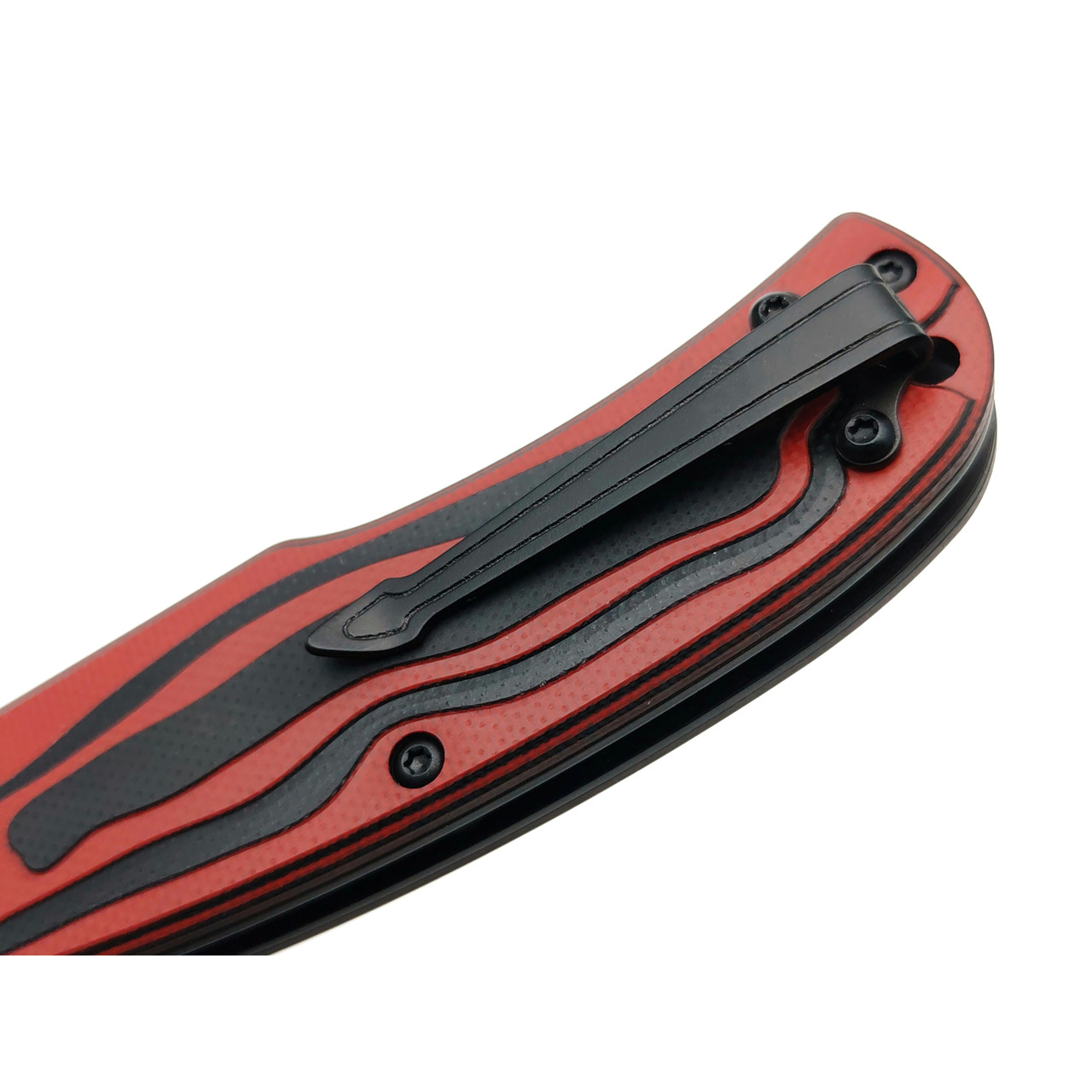Kizlyar Supreme складной нож Prime сталь D2 black titanium, рукоять G10 black & red