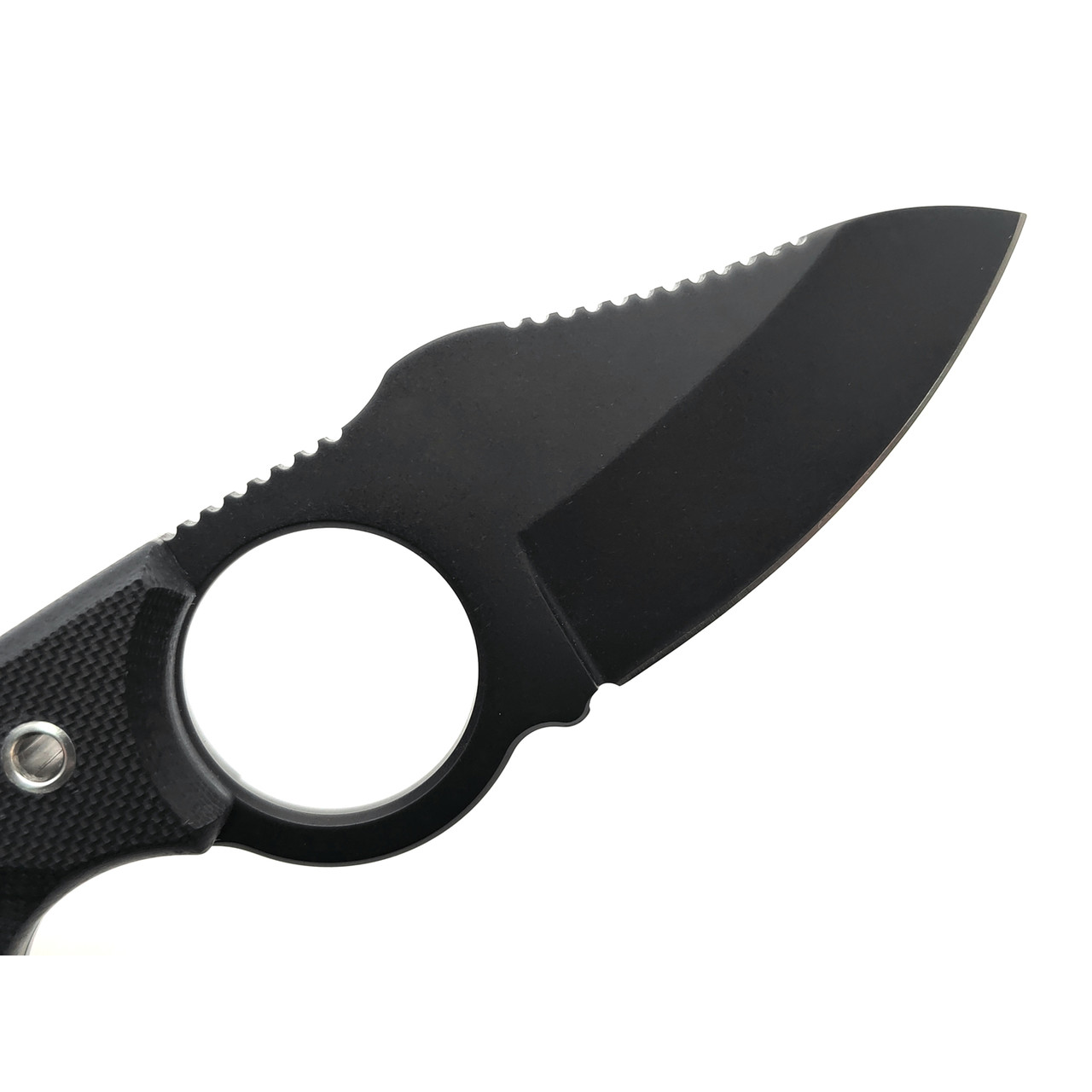 Kizlyar Supreme шейный нож Amigo X сталь Aus-8 black titanium, рукоять G10 black, ножны G10