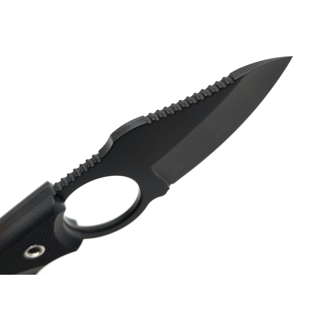 Kizlyar Supreme шейный нож Amigo X сталь Aus-8 black titanium, рукоять G10 black, ножны G10