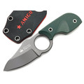 Kizlyar Supreme шейный нож Amigo X сталь D2 gray titanium, рукоять G10 green, ножны G10 Kizlyar Supreme шейный нож Amigo X сталь D2 gray titanium, рукоять G10 green, ножны G10
