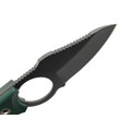 Kizlyar Supreme шейный нож Amigo X сталь D2 gray titanium, рукоять G10 green, ножны G10 Kizlyar Supreme шейный нож Amigo X сталь D2 gray titanium, рукоять G10 green, ножны G10