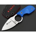 Kizlyar Supreme шейный нож Amigo Z сталь Aus-8 satin, рукоять G10 blue, ножны G10