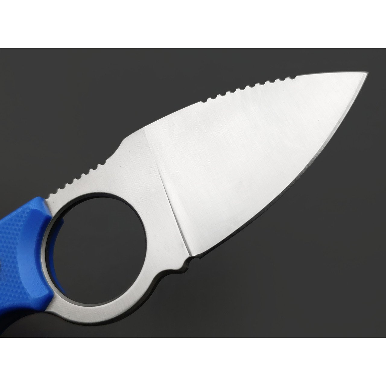 Kizlyar Supreme шейный нож Amigo Z сталь Aus-8 satin, рукоять G10 blue, ножны G10