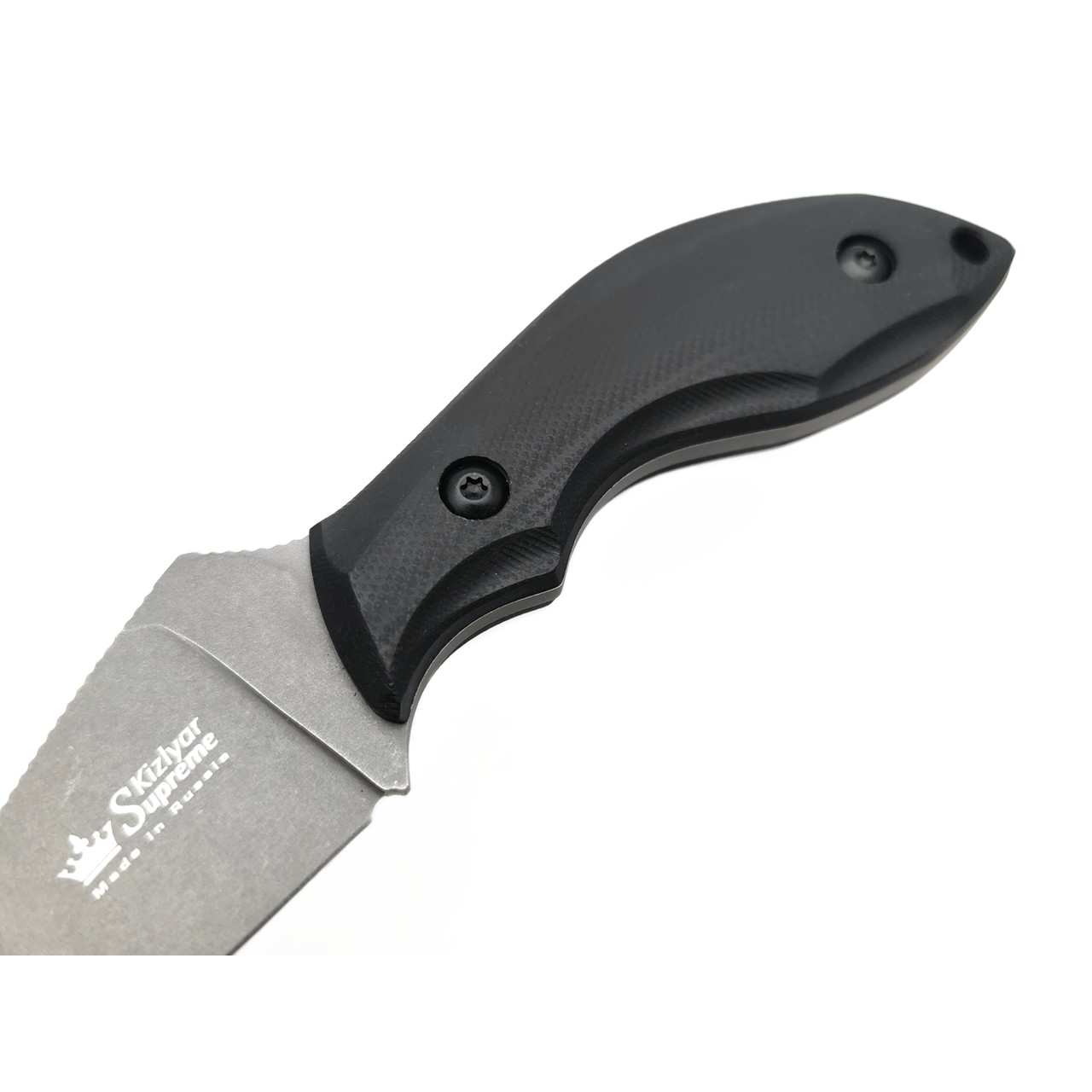 Kizlyar Supreme туристический нож Hammy сталь D2 TacWash, рукоять G10 black, ножны Кожа