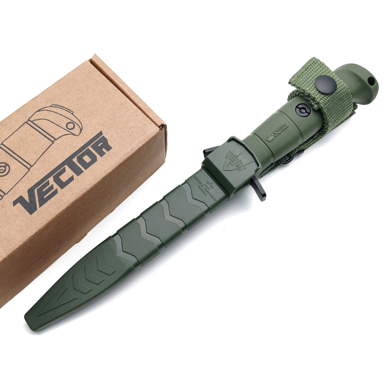 Kizlyar Supreme тактический нож Vector олива, сталь 420HC TacWash, рукоять Кратон