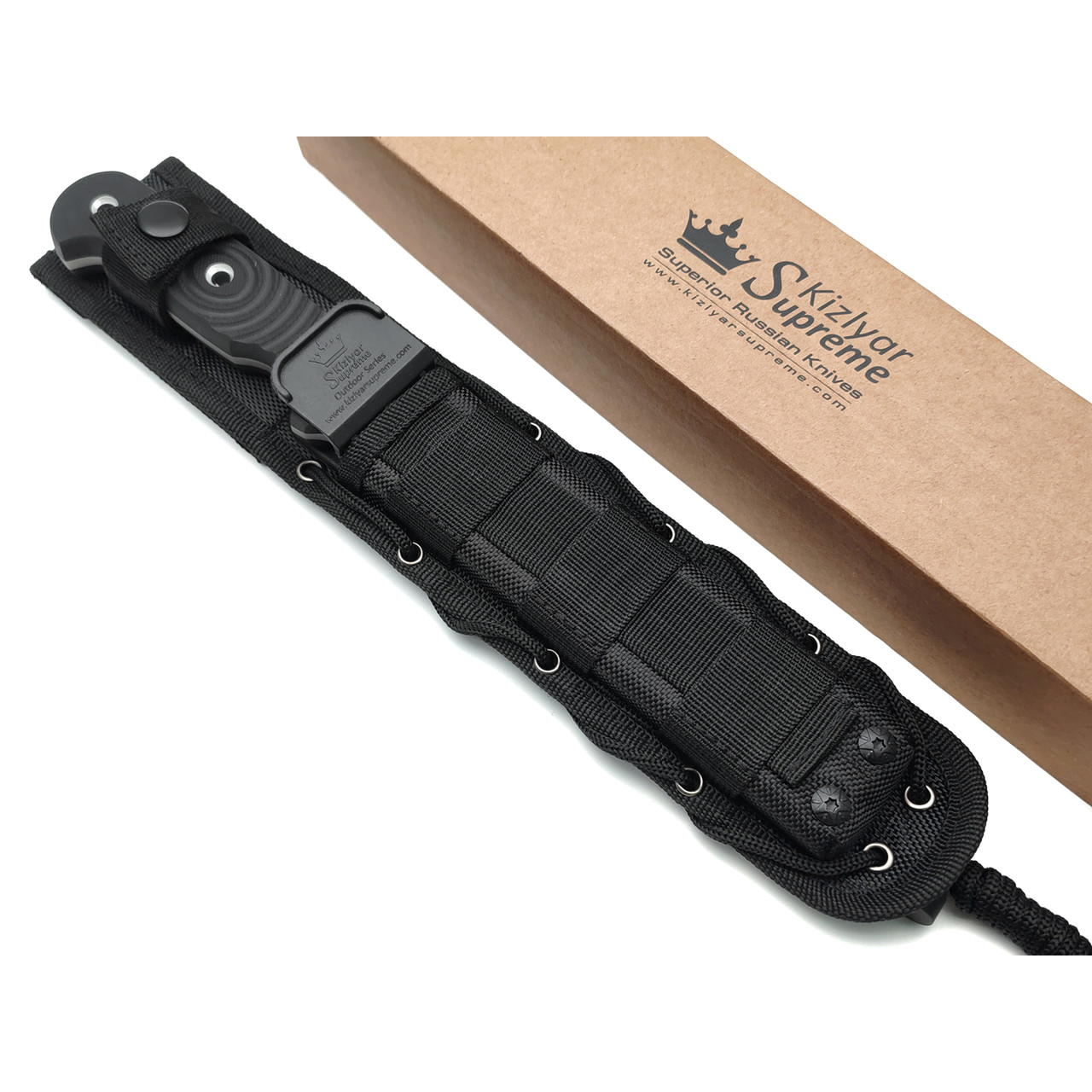 Kizlyar Supreme тактический нож Maximus сталь Aus-8 TacWash, рукоять G10 black, ножны Molle black