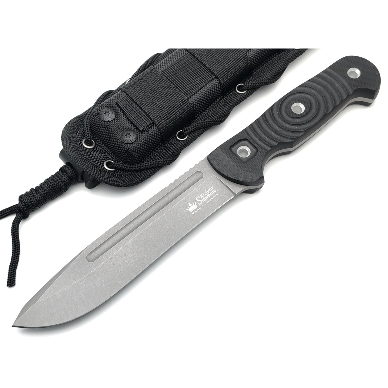 Kizlyar Supreme тактический нож Maximus сталь Aus-8 TacWash, рукоять G10 black, ножны Molle black