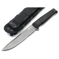 Kizlyar Supreme тактический нож Alpha Serrated сталь D2 TacWash, рукоять Kraton black, ножны Molle black Kizlyar Supreme тактический нож Alpha Serrated сталь D2 TacWash, рукоять Kraton black, ножны Molle black