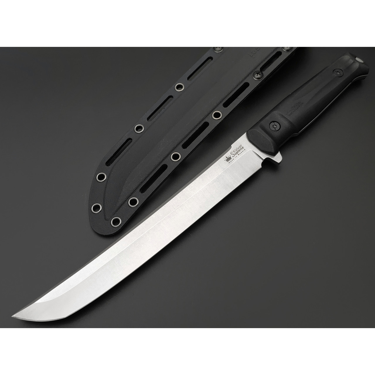 Kizlyar Supreme тактический нож Sensei сталь Aus-8 стоунвош, рукоять Kraton black, ножны Polyamide