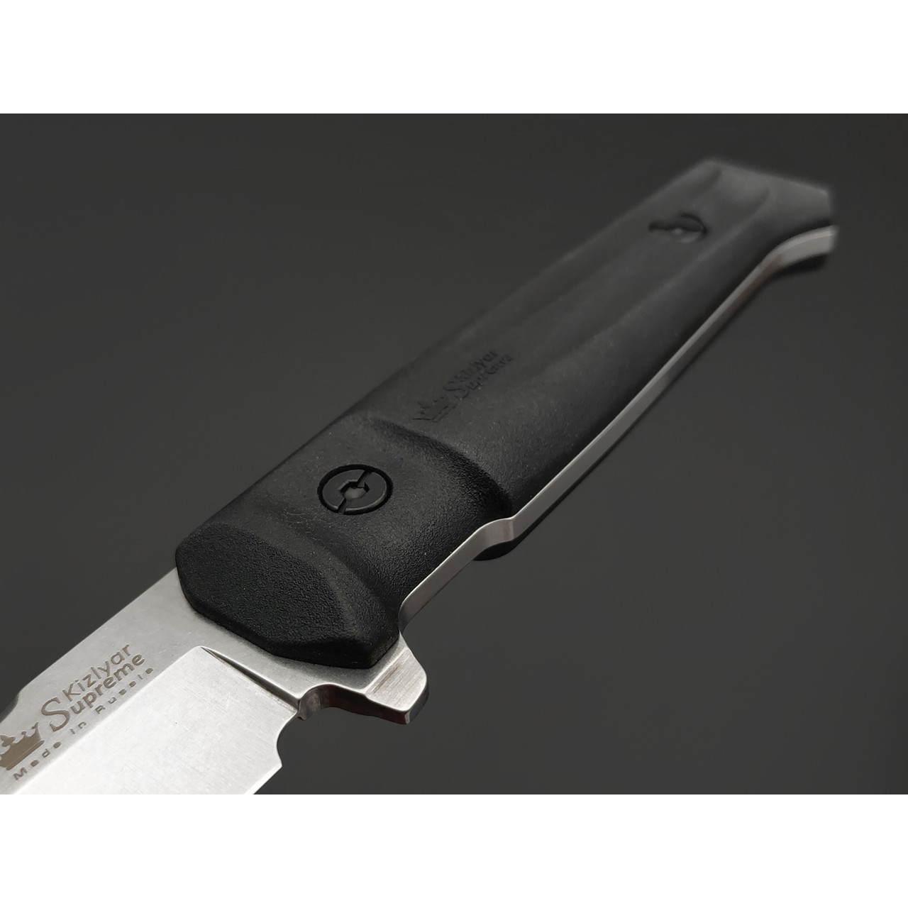 Kizlyar Supreme тактический нож Senpai сталь Aus-8 стоунвош, рукоять Kraton black, ножны Polyamide