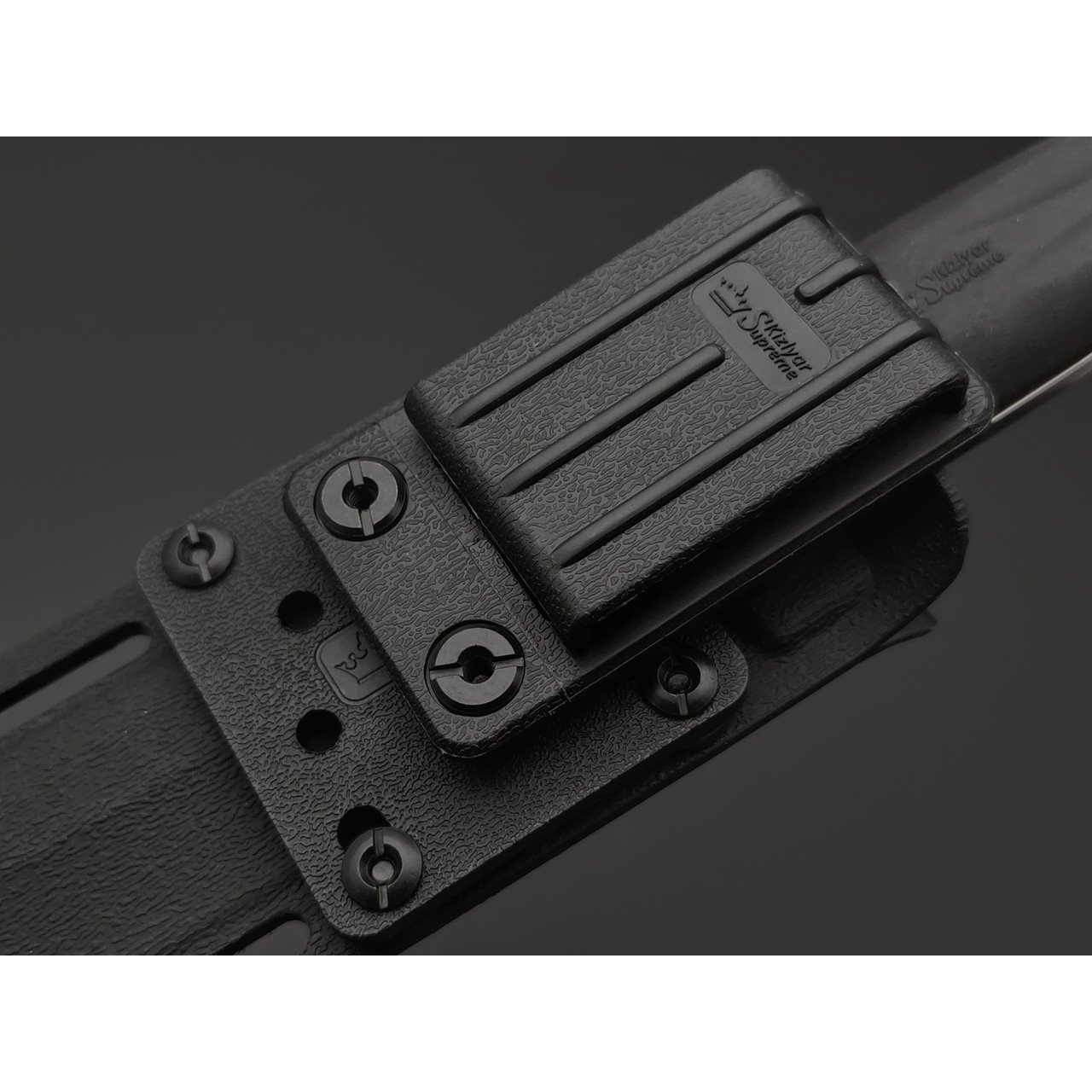 Kizlyar Supreme тактический нож Senpai сталь Aus-8 стоунвош, рукоять Kraton black, ножны Polyamide