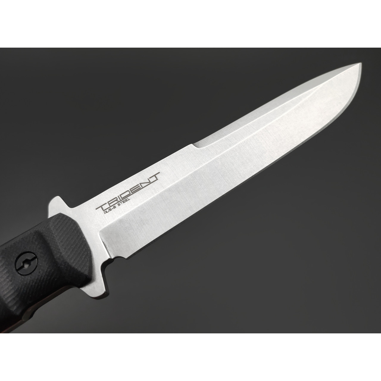 Kizlyar Supreme тактический нож Trident сталь Aus-8 стоунвош, рукоять G10 black, ножны Molle camo