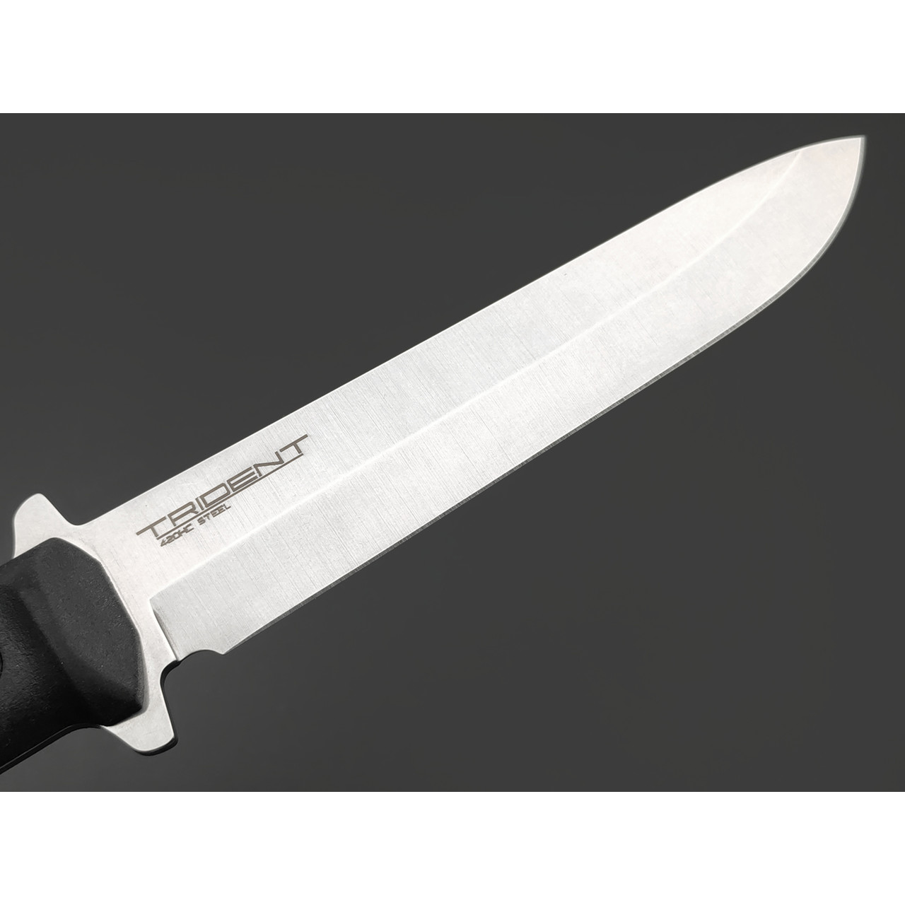 Kizlyar Supreme тактический нож Trident Lite сталь 420HC стоунвош, рукоять Kraton black, ножны Кожа