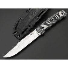 Kizlyar Supreme туристический нож Enzo сталь Aus-8 стоунвош, рукоять G10 black & white, ножны Kydex