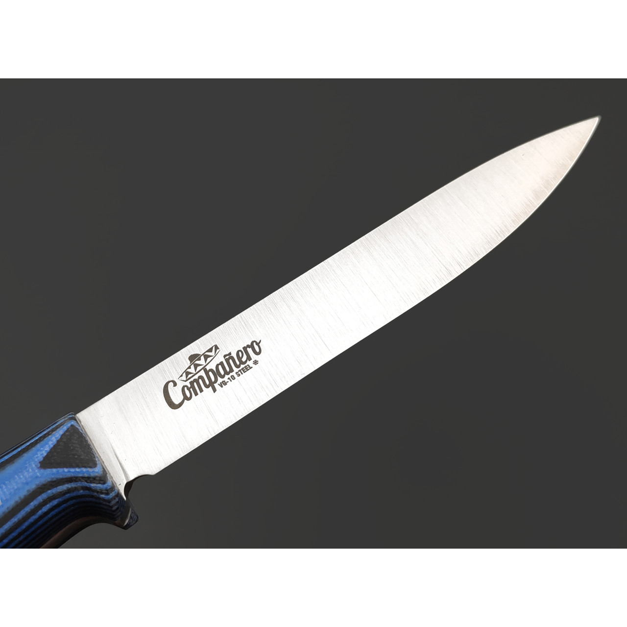 Kizlyar Supreme туристический нож Companero сталь VG-10 satin, рукоять G10 black & blue