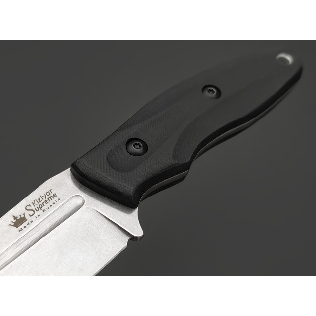 Kizlyar Supreme туристический нож CityHunter сталь Aus-8 стоунвош, рукоять G10 black