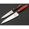 Kizlyar Supreme набор из 2-х кухонных ножей Alexander SM сталь Aus-8 satin, рукоять G10 black & red