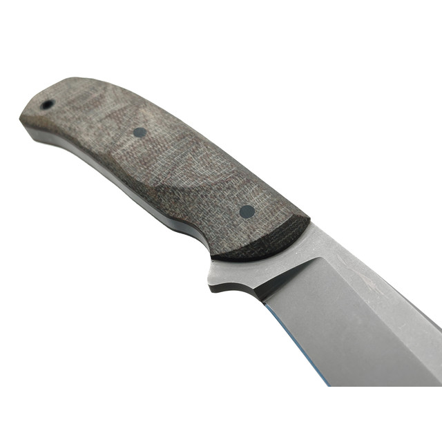 Волчий Век нож ДБ сталь 1.4116 WA стоунвош, рукоять Micarta, пины карбон
