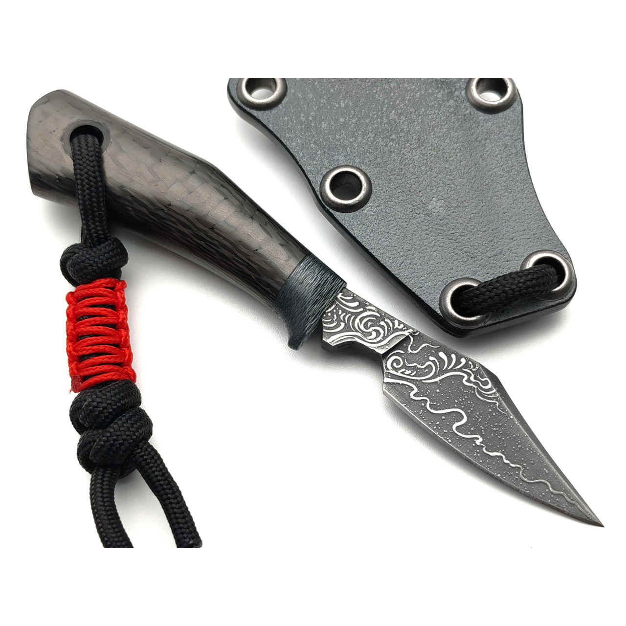 Волчий Век нож Злюка Custom сталь CPM Rex 121 WA худ. травление, рукоять Carbon fiber, Silvertwill