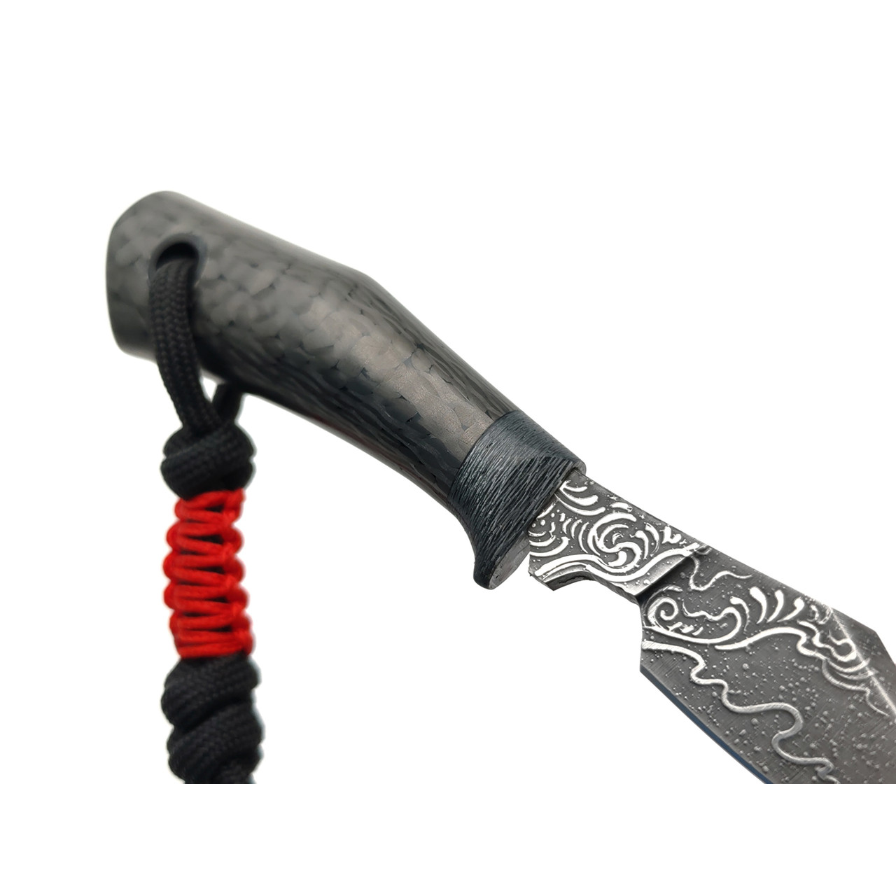 Волчий Век нож Злюка Custom сталь CPM Rex 121 WA худ. травление, рукоять Carbon fiber, Silvertwill