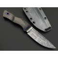 Волчий Век нож Техно Слонёнок Custom сталь PGK WA травление Дамаскаж, рукоять Carbon fiber, titanium Волчий Век нож Техно Слонёнок Custom сталь PGK WA травление Дамаскаж, рукоять Carbon fiber, titanium