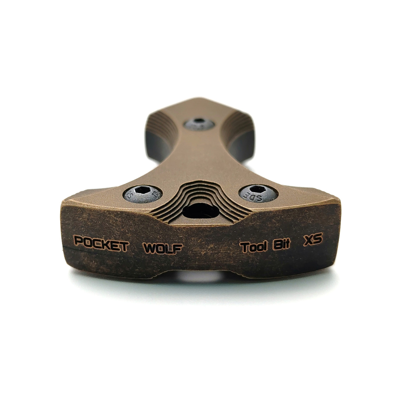 Pocket Wolf Кнак Tool Bit XS с магнитным держателем для бит, латунь
