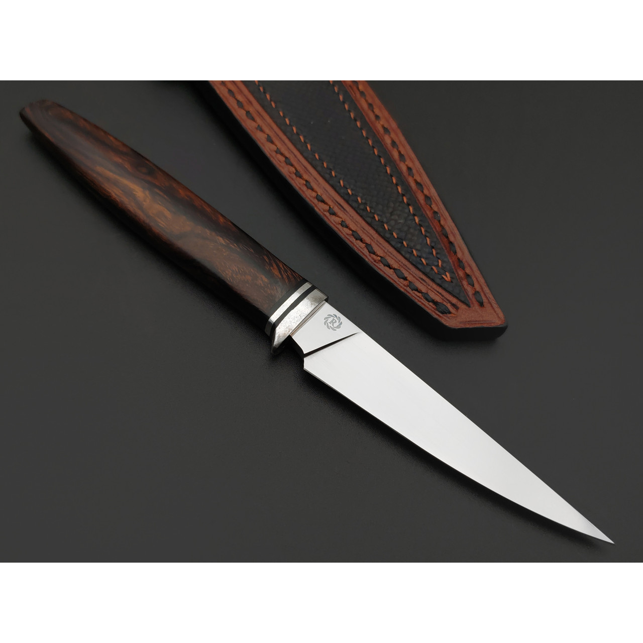 Neyris Knives нож Стик сталь CPM S125V, рукоять Айронвуд, белый ювелирный металл, G10