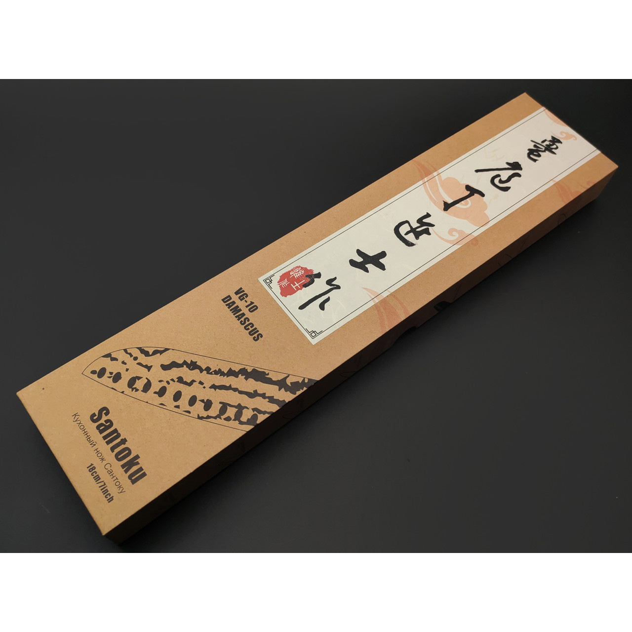 TuoTown нож Santoku TX-D6 дамасская сталь VG10, рукоять G10 black