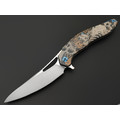 Knife Tech нож Barracuda Skulls Prototype сталь M390 стоунвош, рукоять Titanium TC4 Knife Tech нож Barracuda Skulls Prototype сталь M390 стоунвош, рукоять Titanium TC4