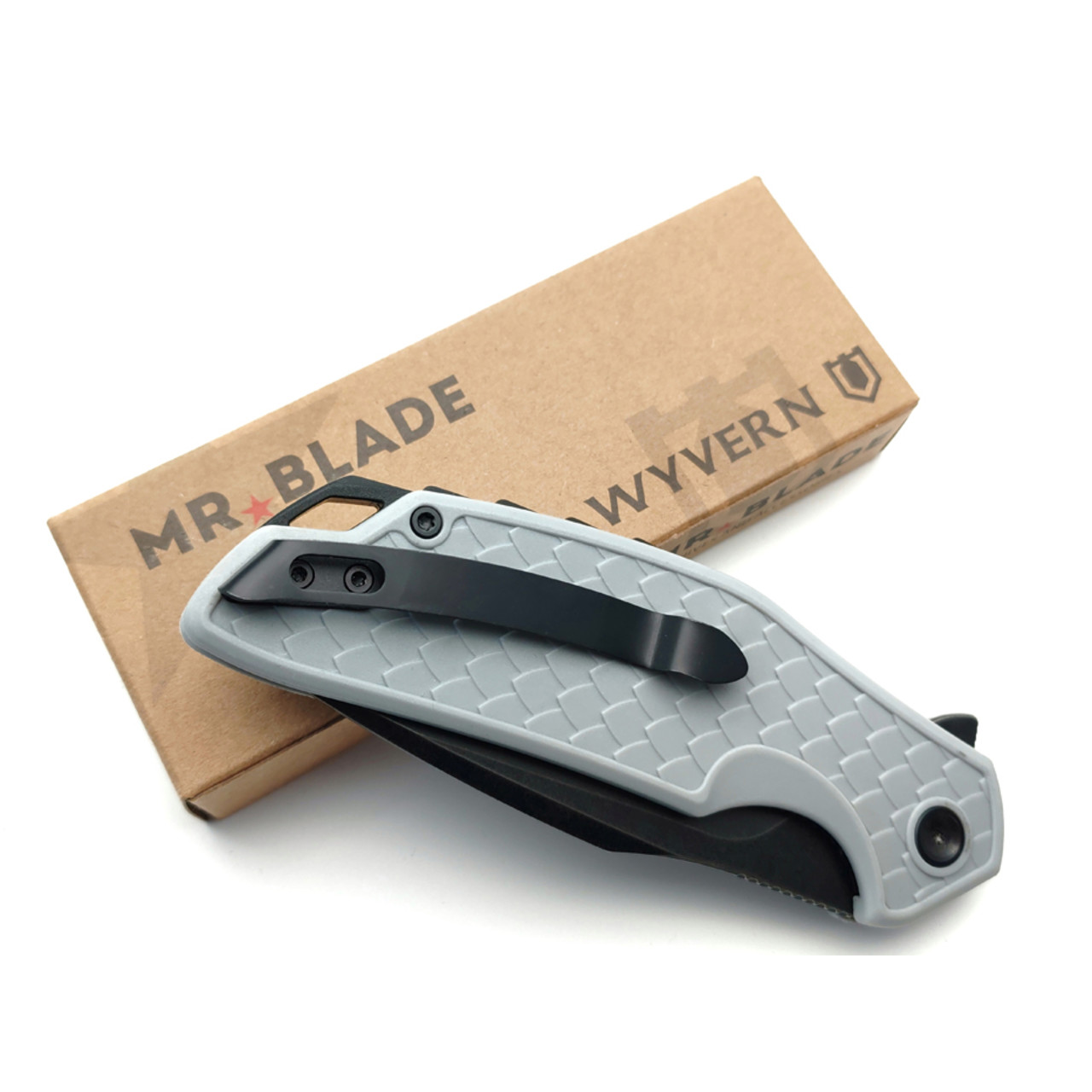 Mr.Blade складной нож Wyvern MB750 сталь Aus-8 блэквош, рукоять FRN grey