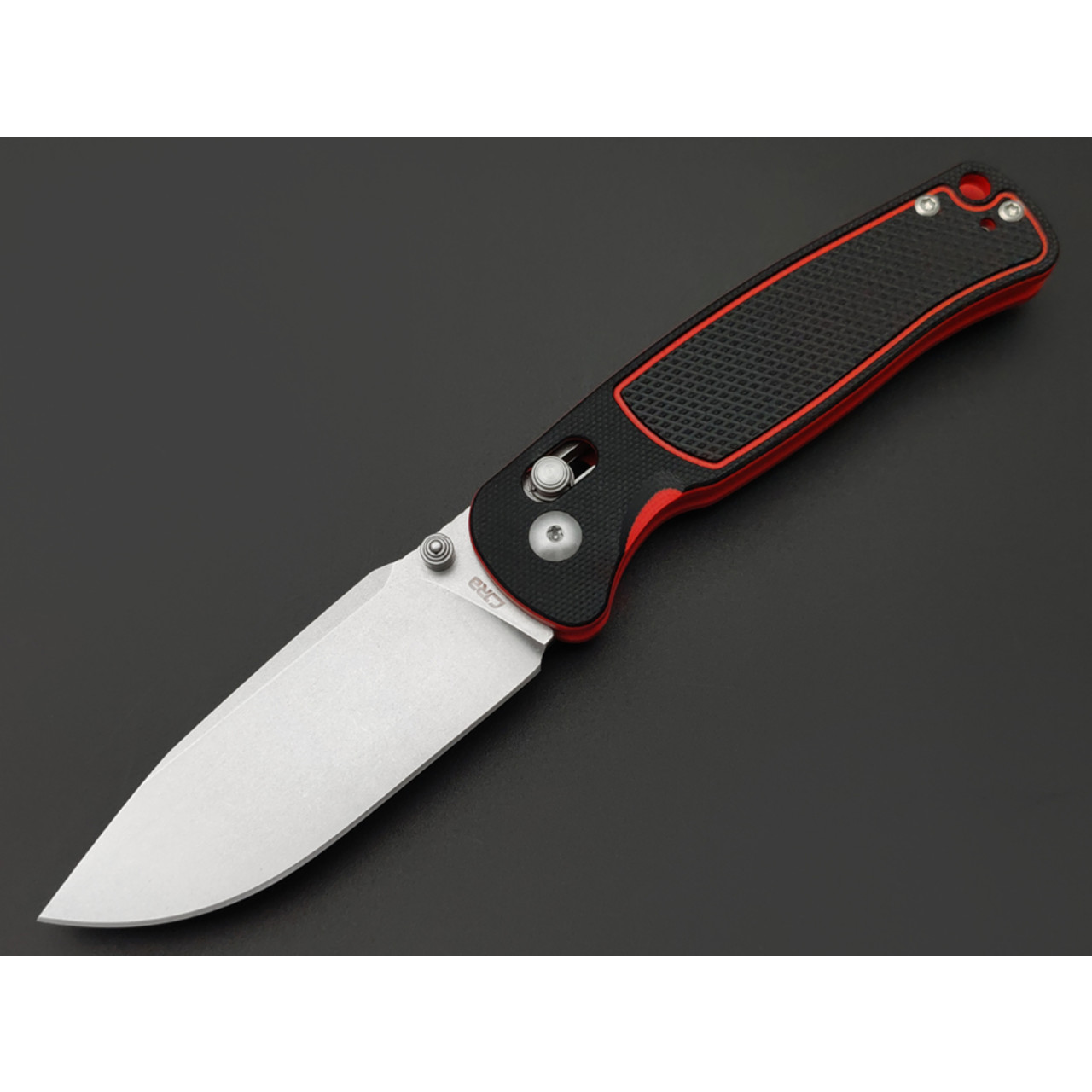 CJRB нож складной Shale J1943-BRE сталь AR-RPM9 стоунвош, рукоять G10 black & red