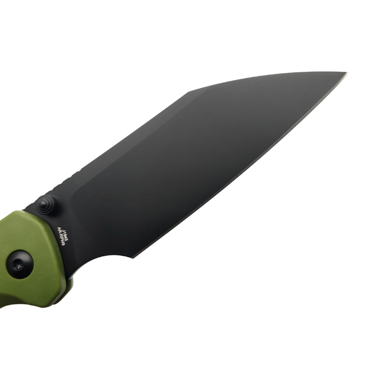 CJRB нож складной Pyrite Light J1945-BGN сталь AR-RPM9 black, рукоять FRN OD green